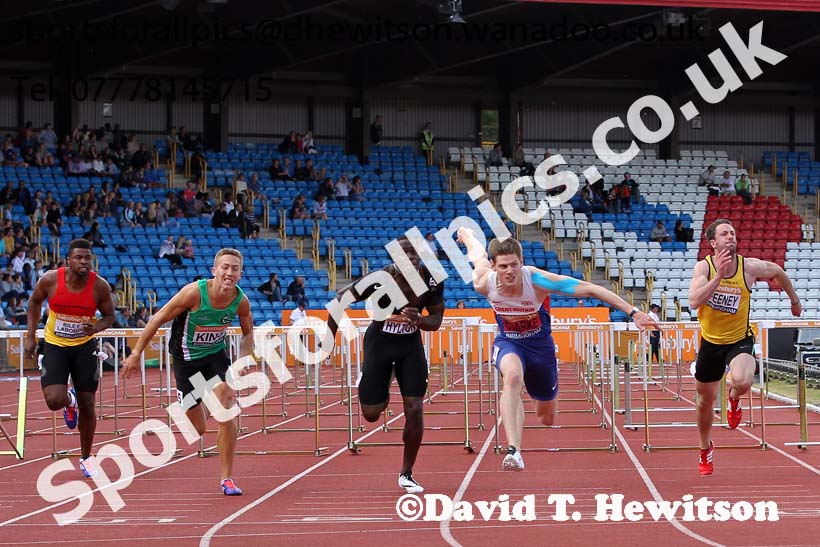 Mens 110 metres hurdles, Sainsbury's British Champs, Alexander Stadium, Birmingham. Photo: David T. Hewitson/Sprts for All Pics
